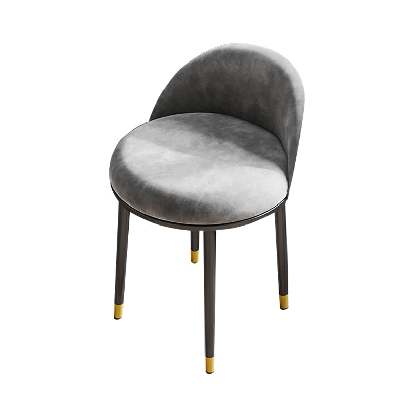 Nordic Design Armless Solid Back Chairs Upholstered Dining Chairs Grey 1 Piece Clearhalo ' kitchen&dining_furn' 'Dining Chairs' 'Dining Tables & Seating' 'dining_chair' 'furn' 'furn_dining_chair' 'Furniture' 'furniture_dining_chair' 'Kitchen & Dining Furniture' 'kitchen' 4557269