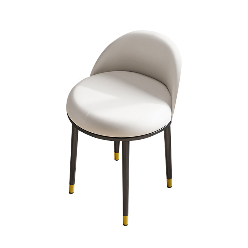 Nordic Design Armless Solid Back Chairs Upholstered Dining Chairs Clearhalo ' kitchen&dining_furn' 'Dining Chairs' 'Dining Tables & Seating' 'dining_chair' 'furn' 'furn_dining_chair' 'Furniture' 'furniture_dining_chair' 'Kitchen & Dining Furniture' 'kitchen' 4557272