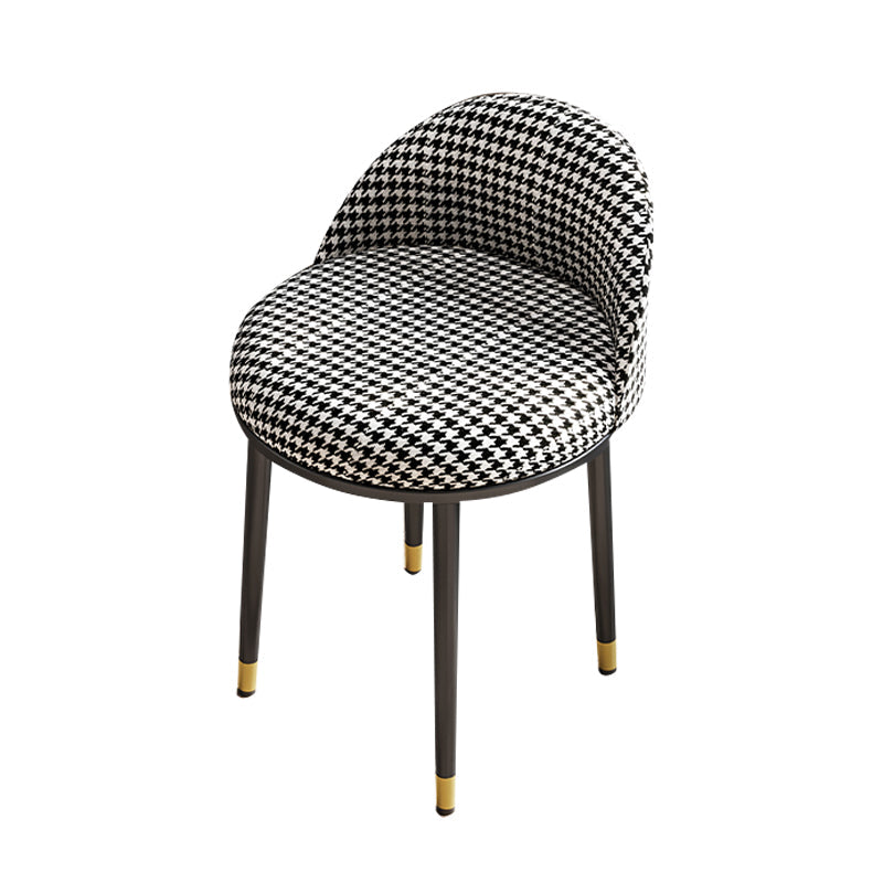 Nordic Design Armless Solid Back Chairs Upholstered Dining Chairs Black White 1 Piece Clearhalo ' kitchen&dining_furn' 'Dining Chairs' 'Dining Tables & Seating' 'dining_chair' 'furn' 'furn_dining_chair' 'Furniture' 'furniture_dining_chair' 'Kitchen & Dining Furniture' 'kitchen' 4557280