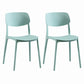 Modern Dining and Accent Chairs Indoor-Outdoor Plastic Open Back Armless Chair Green 2 Piece Set Clearhalo ' kitchen&dining_furn' 'Dining Chairs' 'Dining Tables & Seating' 'dining_chair' 'furn' 'furn_dining_chair' 'Furniture' 'furniture_dining_chair' 'Kitchen & Dining Furniture' 'kitchen' 4557290