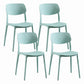 Modern Dining and Accent Chairs Indoor-Outdoor Plastic Open Back Armless Chair Green 4 Piece Set Clearhalo ' kitchen&dining_furn' 'Dining Chairs' 'Dining Tables & Seating' 'dining_chair' 'furn' 'furn_dining_chair' 'Furniture' 'furniture_dining_chair' 'Kitchen & Dining Furniture' 'kitchen' 4557291