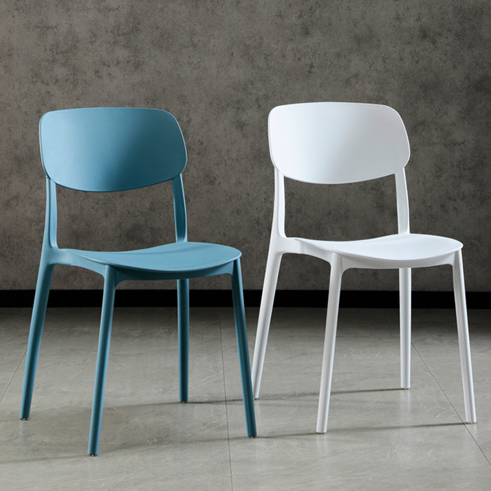 Modern Dining and Accent Chairs Indoor-Outdoor Plastic Open Back Armless Chair Clearhalo ' kitchen&dining_furn' 'Dining Chairs' 'Dining Tables & Seating' 'dining_chair' 'furn' 'furn_dining_chair' 'Furniture' 'furniture_dining_chair' 'Kitchen & Dining Furniture' 'kitchen' 4557293