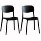 Modern Dining and Accent Chairs Indoor-Outdoor Plastic Open Back Armless Chair Black 2 Piece Set Clearhalo ' kitchen&dining_furn' 'Dining Chairs' 'Dining Tables & Seating' 'dining_chair' 'furn' 'furn_dining_chair' 'Furniture' 'furniture_dining_chair' 'Kitchen & Dining Furniture' 'kitchen' 4557307