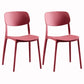 Modern Dining and Accent Chairs Indoor-Outdoor Plastic Open Back Armless Chair Red 2 Piece Set Clearhalo ' kitchen&dining_furn' 'Dining Chairs' 'Dining Tables & Seating' 'dining_chair' 'furn' 'furn_dining_chair' 'Furniture' 'furniture_dining_chair' 'Kitchen & Dining Furniture' 'kitchen' 4557310