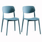Modern Dining and Accent Chairs Indoor-Outdoor Plastic Open Back Armless Chair Blue 2 Piece Set Clearhalo ' kitchen&dining_furn' 'Dining Chairs' 'Dining Tables & Seating' 'dining_chair' 'furn' 'furn_dining_chair' 'Furniture' 'furniture_dining_chair' 'Kitchen & Dining Furniture' 'kitchen' 4557322