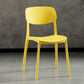 Modern Dining and Accent Chairs Indoor-Outdoor Plastic Open Back Armless Chair Yellow 1 Piece Clearhalo ' kitchen&dining_furn' 'Dining Chairs' 'Dining Tables & Seating' 'dining_chair' 'furn' 'furn_dining_chair' 'Furniture' 'furniture_dining_chair' 'Kitchen & Dining Furniture' 'kitchen' 4557324