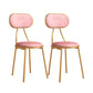 Nordic Design Stacking Open Back Side Chairs Upholstered Side Chair Pink 2 Piece Set Clearhalo ' kitchen&dining_furn' 'Dining Chairs' 'Dining Tables & Seating' 'dining_chair' 'furn' 'furn_dining_chair' 'Furniture' 'furniture_dining_chair' 'Kitchen & Dining Furniture' 'kitchen' 4557330