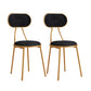 Nordic Design Stacking Open Back Side Chairs Upholstered Side Chair Black 2 Piece Set Clearhalo ' kitchen&dining_furn' 'Dining Chairs' 'Dining Tables & Seating' 'dining_chair' 'furn' 'furn_dining_chair' 'Furniture' 'furniture_dining_chair' 'Kitchen & Dining Furniture' 'kitchen' 4557337