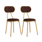 Nordic Design Stacking Open Back Side Chairs Upholstered Side Chair Brown 2 Piece Set Clearhalo ' kitchen&dining_furn' 'Dining Chairs' 'Dining Tables & Seating' 'dining_chair' 'furn' 'furn_dining_chair' 'Furniture' 'furniture_dining_chair' 'Kitchen & Dining Furniture' 'kitchen' 4557347
