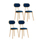 Nordic Design Stacking Open Back Side Chairs Upholstered Side Chair Blue 4 Piece Set Clearhalo ' kitchen&dining_furn' 'Dining Chairs' 'Dining Tables & Seating' 'dining_chair' 'furn' 'furn_dining_chair' 'Furniture' 'furniture_dining_chair' 'Kitchen & Dining Furniture' 'kitchen' 4557351