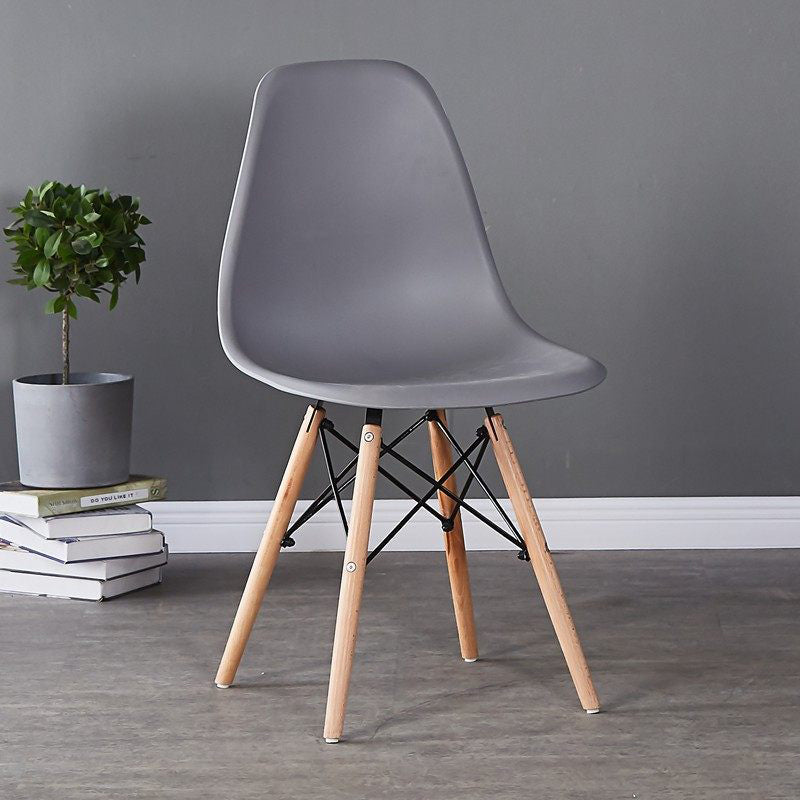 Wood Scandinavian Kitchen Dining Chair Solid Back Side Chair Grey 1 Piece Clearhalo ' kitchen&dining_furn' 'Dining Chairs' 'Dining Tables & Seating' 'dining_chair' 'Furniture' 'furniture_dining_chair' 'Kitchen & Dining Furniture' 'kitchen' 4557375