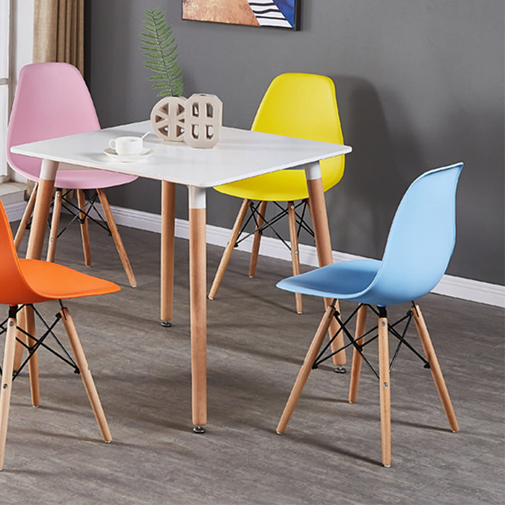 Wood Scandinavian Kitchen Dining Chair Solid Back Side Chair Clearhalo ' kitchen&dining_furn' 'Dining Chairs' 'Dining Tables & Seating' 'dining_chair' 'Furniture' 'furniture_dining_chair' 'Kitchen & Dining Furniture' 'kitchen' 4557377