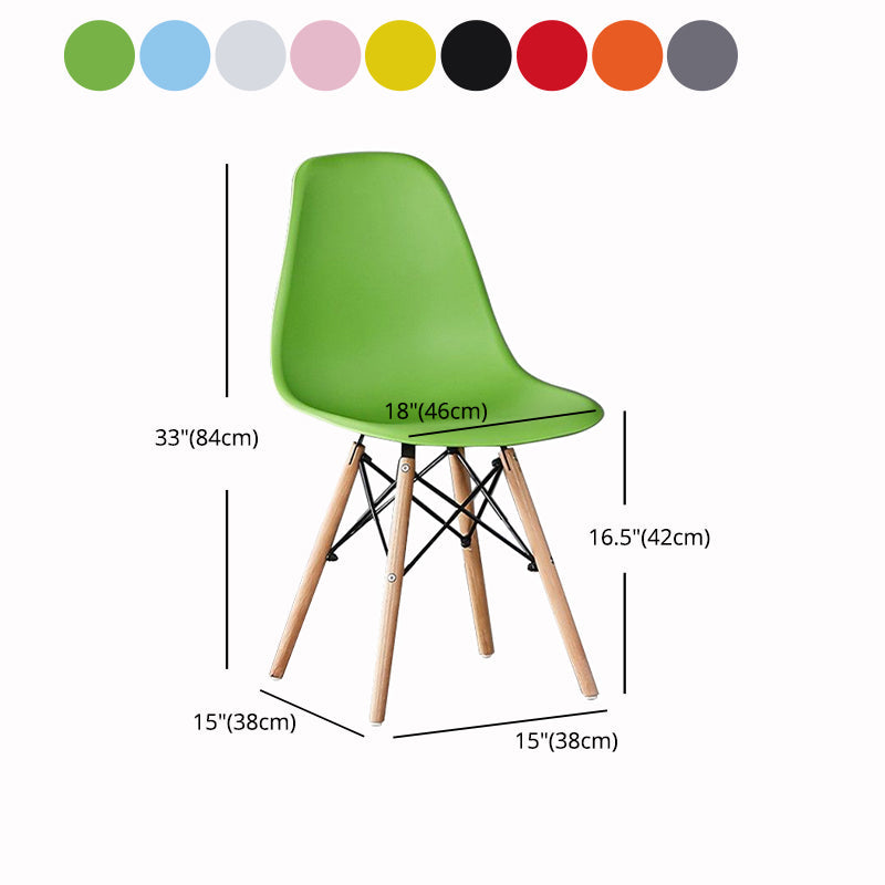 Wood Scandinavian Kitchen Dining Chair Solid Back Side Chair Clearhalo ' kitchen&dining_furn' 'Dining Chairs' 'Dining Tables & Seating' 'dining_chair' 'Furniture' 'furniture_dining_chair' 'Kitchen & Dining Furniture' 'kitchen' 4557378