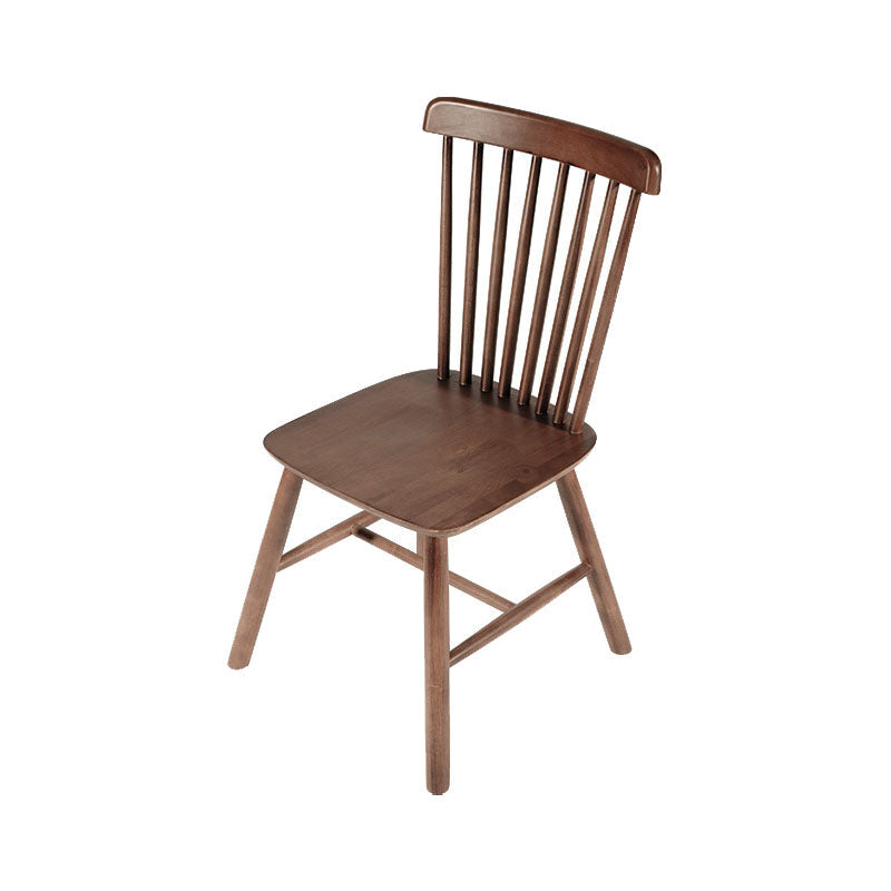 Contemporary Coffee Shop Wood Side Chair Matte Finish Slat Back Dining Chair Brown 1 Piece Clearhalo ' kitchen&dining_furn' 'Dining Chairs' 'Dining Tables & Seating' 'dining_chair' 'furn' 'furn_dining_chair' 'Furniture' 'furniture_dining_chair' 'Kitchen & Dining Furniture' 'kitchen' 4557385