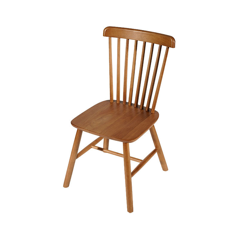 Contemporary Coffee Shop Wood Side Chair Matte Finish Slat Back Dining Chair Walnut 1 Piece Clearhalo ' kitchen&dining_furn' 'Dining Chairs' 'Dining Tables & Seating' 'dining_chair' 'furn' 'furn_dining_chair' 'Furniture' 'furniture_dining_chair' 'Kitchen & Dining Furniture' 'kitchen' 4557392