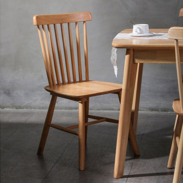 Contemporary Coffee Shop Wood Side Chair Matte Finish Slat Back Dining Chair Clearhalo ' kitchen&dining_furn' 'Dining Chairs' 'Dining Tables & Seating' 'dining_chair' 'furn' 'furn_dining_chair' 'Furniture' 'furniture_dining_chair' 'Kitchen & Dining Furniture' 'kitchen' 4557397