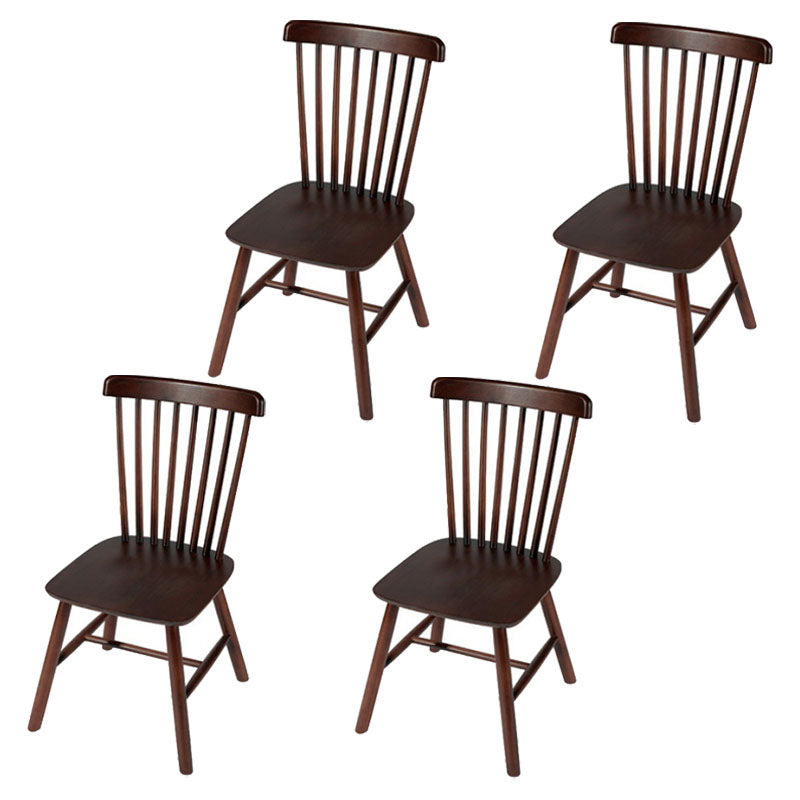 Contemporary Coffee Shop Wood Side Chair Matte Finish Slat Back Dining Chair Black 4 Piece Set Clearhalo ' kitchen&dining_furn' 'Dining Chairs' 'Dining Tables & Seating' 'dining_chair' 'furn' 'furn_dining_chair' 'Furniture' 'furniture_dining_chair' 'Kitchen & Dining Furniture' 'kitchen' 4557400