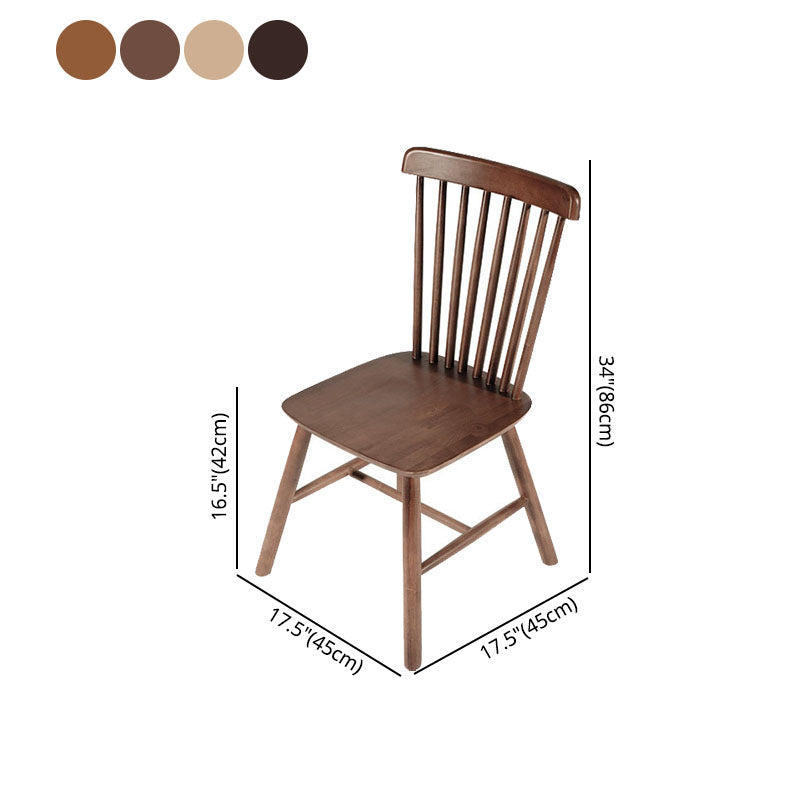 Contemporary Coffee Shop Wood Side Chair Matte Finish Slat Back Dining Chair Clearhalo ' kitchen&dining_furn' 'Dining Chairs' 'Dining Tables & Seating' 'dining_chair' 'furn' 'furn_dining_chair' 'Furniture' 'furniture_dining_chair' 'Kitchen & Dining Furniture' 'kitchen' 4557401