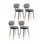 Nordic Design Open Back Side Armless Chairs Faux Leather Side Chair Black White 4 Piece Set Clearhalo ' kitchen&dining_furn' 'Dining Chairs' 'Dining Tables & Seating' 'dining_chair' 'furn' 'furn_dining_chair' 'Furniture' 'furniture_dining_chair' 'Kitchen & Dining Furniture' 'kitchen' 4557412