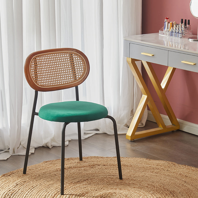 Industrial Design Faux Leather Dining Chairs Open Back Side Chair Clearhalo ' kitchen&dining_furn' 'Dining Chairs' 'Dining Tables & Seating' 'dining_chair' 'furn' 'furn_dining_chair' 'Furniture' 'furniture_dining_chair' 'Kitchen & Dining Furniture' 'kitchen' 4557434