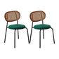 Industrial Design Faux Leather Dining Chairs Open Back Side Chair Green 2 Piece Set Clearhalo ' kitchen&dining_furn' 'Dining Chairs' 'Dining Tables & Seating' 'dining_chair' 'furn' 'furn_dining_chair' 'Furniture' 'furniture_dining_chair' 'Kitchen & Dining Furniture' 'kitchen' 4557441