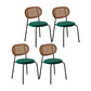 Industrial Design Faux Leather Dining Chairs Open Back Side Chair Green 4 Piece Set Clearhalo ' kitchen&dining_furn' 'Dining Chairs' 'Dining Tables & Seating' 'dining_chair' 'furn' 'furn_dining_chair' 'Furniture' 'furniture_dining_chair' 'Kitchen & Dining Furniture' 'kitchen' 4557442