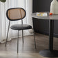 Industrial Design Faux Leather Dining Chairs Open Back Side Chair Textured Black 1 Piece Clearhalo ' kitchen&dining_furn' 'Dining Chairs' 'Dining Tables & Seating' 'dining_chair' 'furn' 'furn_dining_chair' 'Furniture' 'furniture_dining_chair' 'Kitchen & Dining Furniture' 'kitchen' 4557443