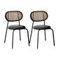 Industrial Design Faux Leather Dining Chairs Open Back Side Chair Gold-Black 2 Piece Set Clearhalo ' kitchen&dining_furn' 'Dining Chairs' 'Dining Tables & Seating' 'dining_chair' 'furn' 'furn_dining_chair' 'Furniture' 'furniture_dining_chair' 'Kitchen & Dining Furniture' 'kitchen' 4557447
