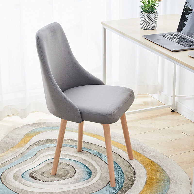 Contemporary Bedroom Upholstered Side Chair Matte Finish Parsons Dining Chair Dark Gray 1 Piece Clearhalo ' kitchen&dining_furn' 'Dining Chairs' 'Dining Tables & Seating' 'dining_chair' 'furn' 'furn_dining_chair' 'Furniture' 'furniture_dining_chair' 'Kitchen & Dining Furniture' 'kitchen' 4557457