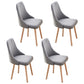 Contemporary Bedroom Upholstered Side Chair Matte Finish Parsons Dining Chair Dark Gray 4 Piece Set Clearhalo ' kitchen&dining_furn' 'Dining Chairs' 'Dining Tables & Seating' 'dining_chair' 'furn' 'furn_dining_chair' 'Furniture' 'furniture_dining_chair' 'Kitchen & Dining Furniture' 'kitchen' 4557461