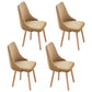 Contemporary Bedroom Upholstered Side Chair Matte Finish Parsons Dining Chair Light Coffee 4 Piece Set Clearhalo ' kitchen&dining_furn' 'Dining Chairs' 'Dining Tables & Seating' 'dining_chair' 'furn' 'furn_dining_chair' 'Furniture' 'furniture_dining_chair' 'Kitchen & Dining Furniture' 'kitchen' 4557467