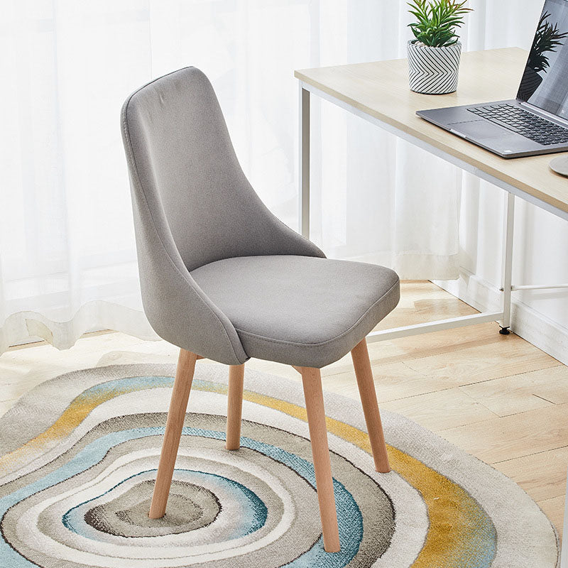 Contemporary Bedroom Upholstered Side Chair Matte Finish Parsons Dining Chair Grey 1 Piece Clearhalo ' kitchen&dining_furn' 'Dining Chairs' 'Dining Tables & Seating' 'dining_chair' 'furn' 'furn_dining_chair' 'Furniture' 'furniture_dining_chair' 'Kitchen & Dining Furniture' 'kitchen' 4557469