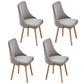 Contemporary Bedroom Upholstered Side Chair Matte Finish Parsons Dining Chair Grey 4 Piece Set Clearhalo ' kitchen&dining_furn' 'Dining Chairs' 'Dining Tables & Seating' 'dining_chair' 'furn' 'furn_dining_chair' 'Furniture' 'furniture_dining_chair' 'Kitchen & Dining Furniture' 'kitchen' 4557472