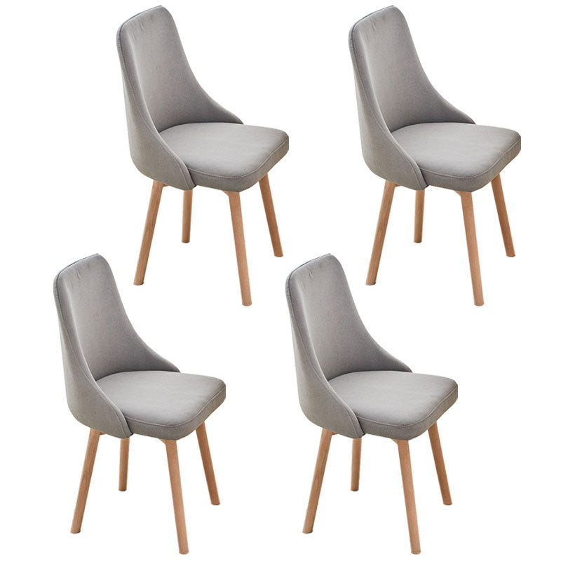 Contemporary Bedroom Upholstered Side Chair Matte Finish Parsons Dining Chair Grey 4 Piece Set Clearhalo ' kitchen&dining_furn' 'Dining Chairs' 'Dining Tables & Seating' 'dining_chair' 'furn' 'furn_dining_chair' 'Furniture' 'furniture_dining_chair' 'Kitchen & Dining Furniture' 'kitchen' 4557472