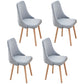 Contemporary Bedroom Upholstered Side Chair Matte Finish Parsons Dining Chair Light Blue 4 Piece Set Clearhalo ' kitchen&dining_furn' 'Dining Chairs' 'Dining Tables & Seating' 'dining_chair' 'furn' 'furn_dining_chair' 'Furniture' 'furniture_dining_chair' 'Kitchen & Dining Furniture' 'kitchen' 4557475