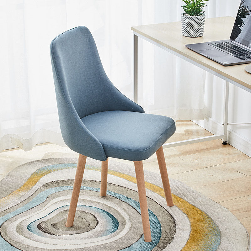 Contemporary Bedroom Upholstered Side Chair Matte Finish Parsons Dining Chair Dark Blue 1 Piece Clearhalo ' kitchen&dining_furn' 'Dining Chairs' 'Dining Tables & Seating' 'dining_chair' 'furn' 'furn_dining_chair' 'Furniture' 'furniture_dining_chair' 'Kitchen & Dining Furniture' 'kitchen' 4557476