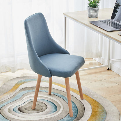 Contemporary Bedroom Upholstered Side Chair Matte Finish Parsons Dining Chair Dark Blue 1 Piece Clearhalo ' kitchen&dining_furn' 'Dining Chairs' 'Dining Tables & Seating' 'dining_chair' 'furn' 'furn_dining_chair' 'Furniture' 'furniture_dining_chair' 'Kitchen & Dining Furniture' 'kitchen' 4557476