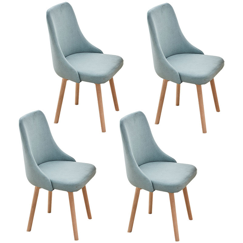 Contemporary Bedroom Upholstered Side Chair Matte Finish Parsons Dining Chair Blue 4 Piece Set Clearhalo ' kitchen&dining_furn' 'Dining Chairs' 'Dining Tables & Seating' 'dining_chair' 'furn' 'furn_dining_chair' 'Furniture' 'furniture_dining_chair' 'Kitchen & Dining Furniture' 'kitchen' 4557481