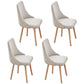 Contemporary Bedroom Upholstered Side Chair Matte Finish Parsons Dining Chair Light Gray 4 Piece Set Clearhalo ' kitchen&dining_furn' 'Dining Chairs' 'Dining Tables & Seating' 'dining_chair' 'furn' 'furn_dining_chair' 'Furniture' 'furniture_dining_chair' 'Kitchen & Dining Furniture' 'kitchen' 4557484