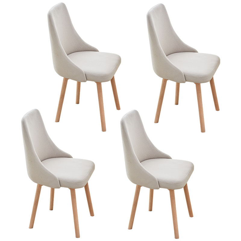 Contemporary Bedroom Upholstered Side Chair Matte Finish Parsons Dining Chair Light Gray 4 Piece Set Clearhalo ' kitchen&dining_furn' 'Dining Chairs' 'Dining Tables & Seating' 'dining_chair' 'furn' 'furn_dining_chair' 'Furniture' 'furniture_dining_chair' 'Kitchen & Dining Furniture' 'kitchen' 4557484