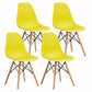 Wood Scandinavian Dining Room Side Chair Solid Back Dining Armless Chair Yellow Set of 4 Clearhalo ' kitchen&dining_furn' 'Dining Chairs' 'Dining Tables & Seating' 'dining_chair' 'Furniture' 'furniture_dining_chair' 'Kitchen & Dining Furniture' 'kitchen' 4557490
