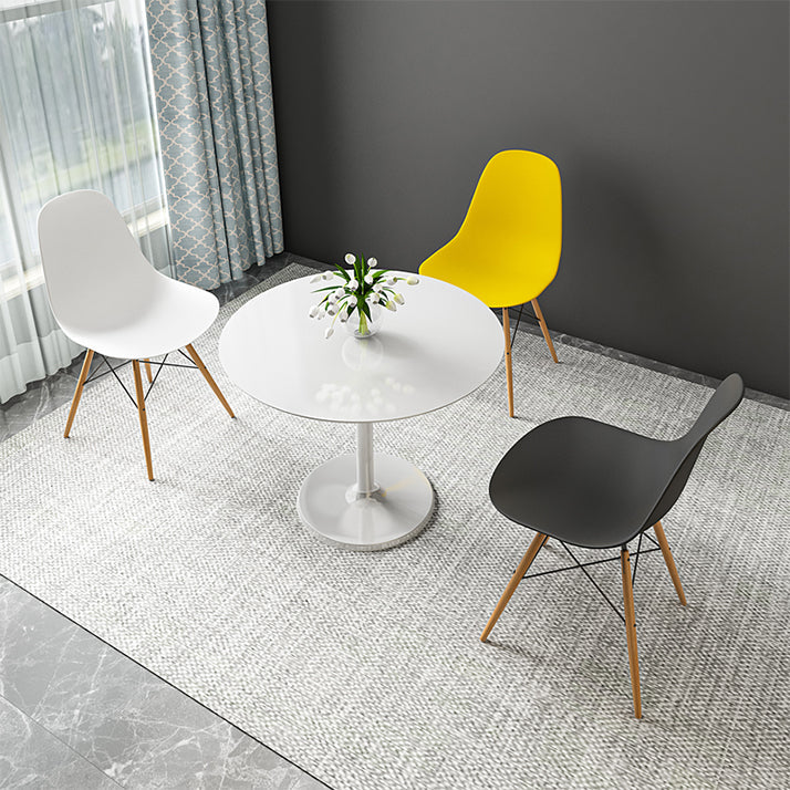 Wood Scandinavian Dining Room Side Chair Solid Back Dining Armless Chair Clearhalo ' kitchen&dining_furn' 'Dining Chairs' 'Dining Tables & Seating' 'dining_chair' 'Furniture' 'furniture_dining_chair' 'Kitchen & Dining Furniture' 'kitchen' 4557491