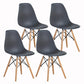 Wood Scandinavian Dining Room Side Chair Solid Back Dining Armless Chair Black Set of 4 Clearhalo ' kitchen&dining_furn' 'Dining Chairs' 'Dining Tables & Seating' 'dining_chair' 'Furniture' 'furniture_dining_chair' 'Kitchen & Dining Furniture' 'kitchen' 4557502