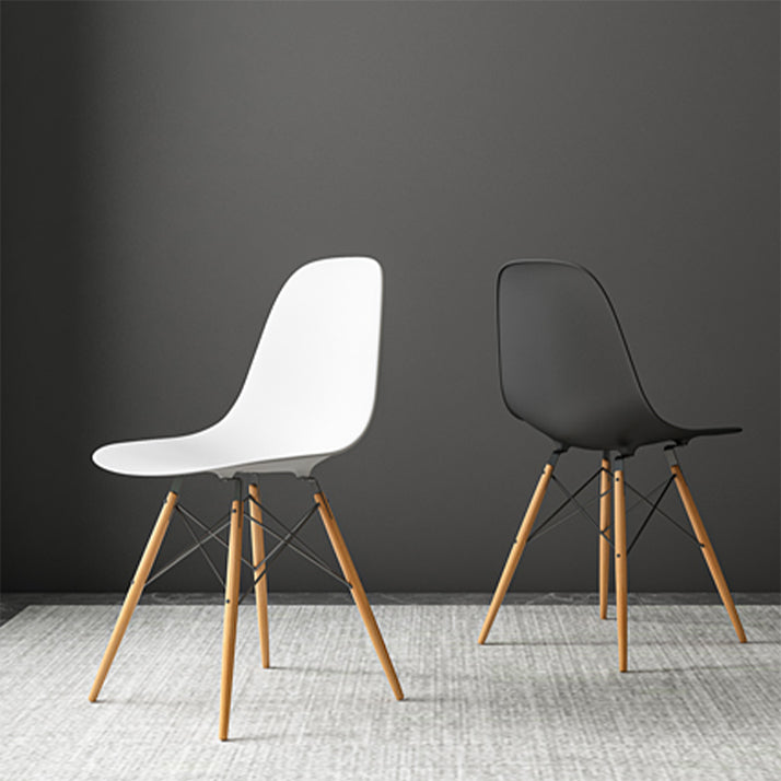 Wood Scandinavian Dining Room Side Chair Solid Back Dining Armless Chair Clearhalo ' kitchen&dining_furn' 'Dining Chairs' 'Dining Tables & Seating' 'dining_chair' 'Furniture' 'furniture_dining_chair' 'Kitchen & Dining Furniture' 'kitchen' 4557503