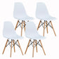 Wood Scandinavian Dining Room Side Chair Solid Back Dining Armless Chair White Set of 4 Clearhalo ' kitchen&dining_furn' 'Dining Chairs' 'Dining Tables & Seating' 'dining_chair' 'Furniture' 'furniture_dining_chair' 'Kitchen & Dining Furniture' 'kitchen' 4557506