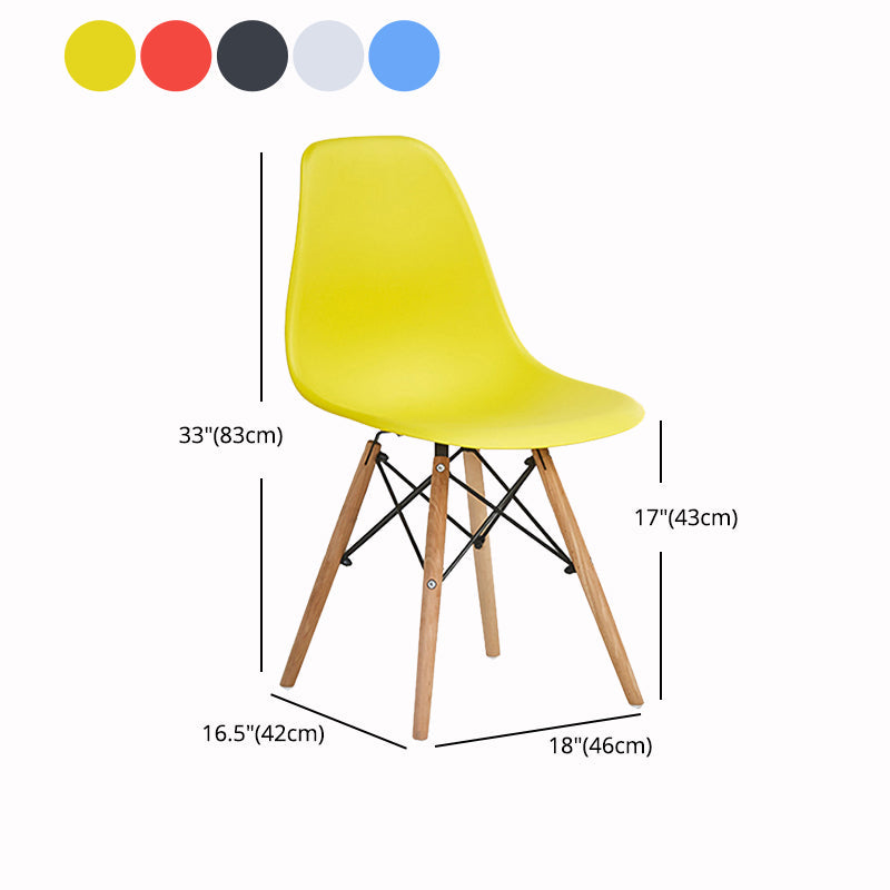 Wood Scandinavian Dining Room Side Chair Solid Back Dining Armless Chair Clearhalo ' kitchen&dining_furn' 'Dining Chairs' 'Dining Tables & Seating' 'dining_chair' 'Furniture' 'furniture_dining_chair' 'Kitchen & Dining Furniture' 'kitchen' 4557510