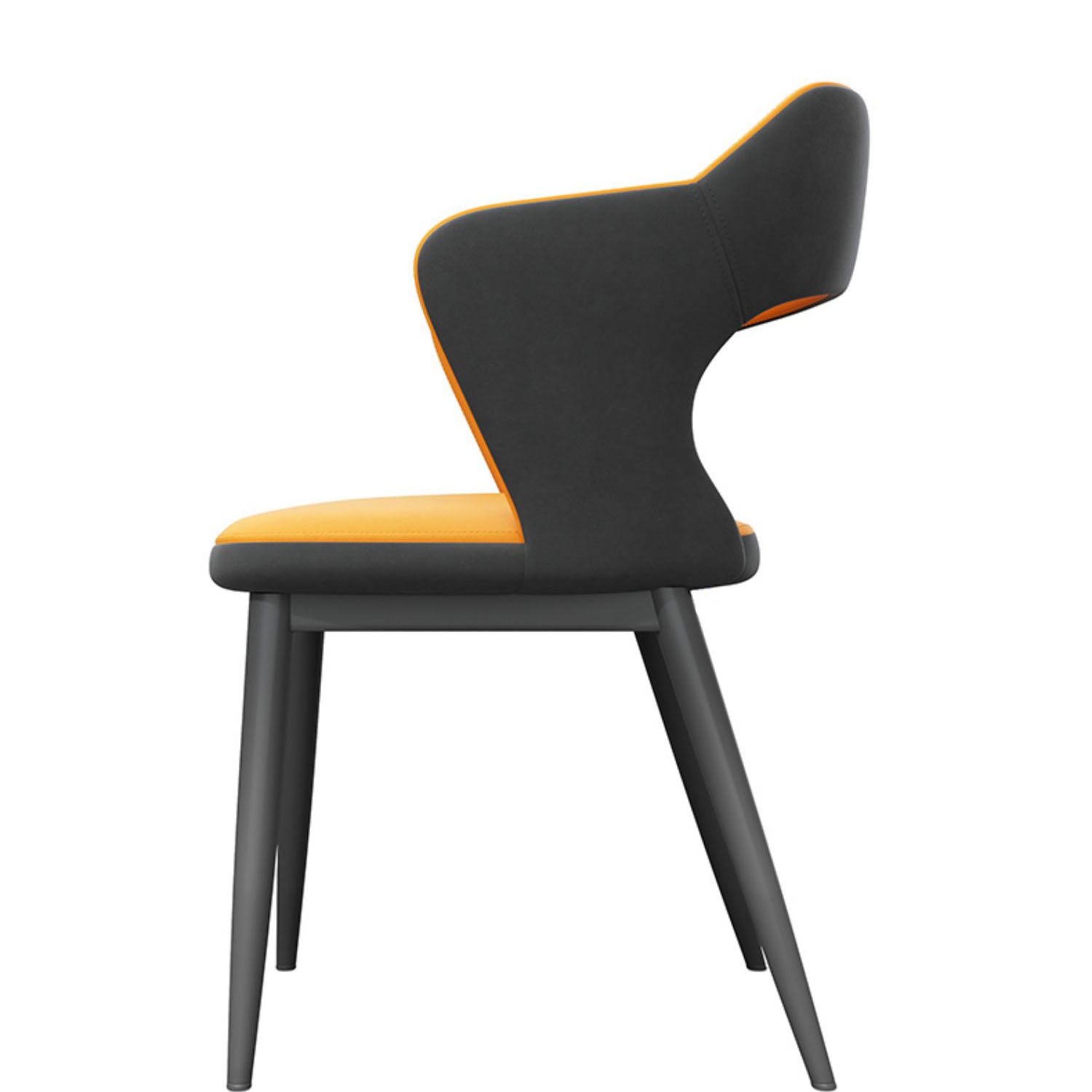 Contemporary Home Upholstered Arm Chair Matte Finish Open Back Dining Chair Clearhalo ' kitchen&dining_furn' 'Dining Chairs' 'Dining Tables & Seating' 'dining_chair' 'furn' 'furn_dining_chair' 'Furniture' 'furniture_dining_chair' 'Kitchen & Dining Furniture' 'kitchen' 4557517