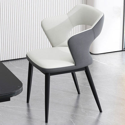 Contemporary Home Upholstered Arm Chair Matte Finish Open Back Dining Chair Grey 1 Piece Clearhalo ' kitchen&dining_furn' 'Dining Chairs' 'Dining Tables & Seating' 'dining_chair' 'furn' 'furn_dining_chair' 'Furniture' 'furniture_dining_chair' 'Kitchen & Dining Furniture' 'kitchen' 4557530