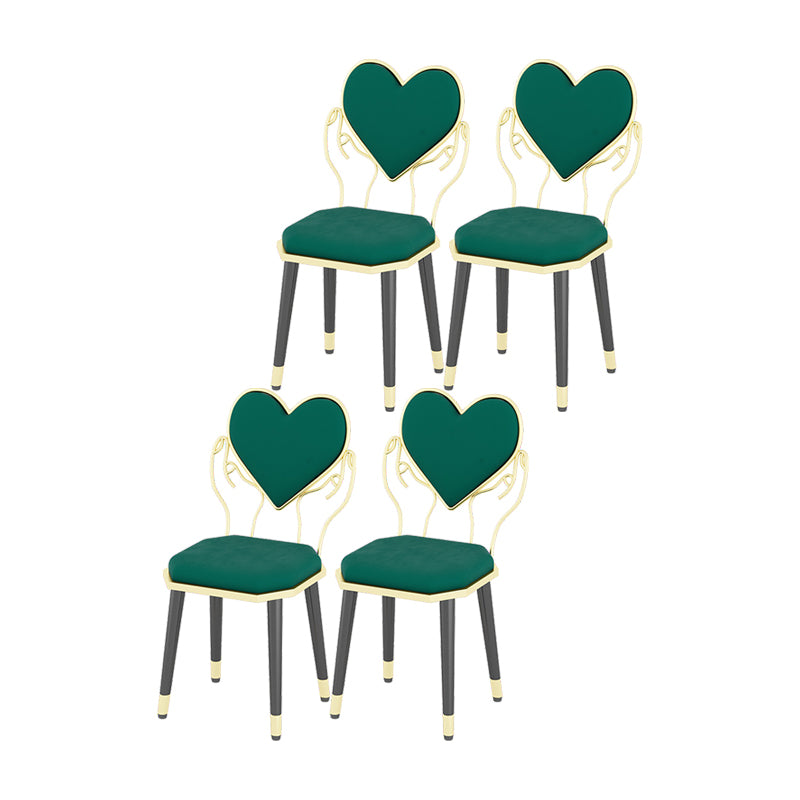 Nordic Design Fabric Dining Side Chairs Open Back Side Chair for Home Green 4 Piece Set Clearhalo ' kitchen&dining_furn' 'Dining Chairs' 'Dining Tables & Seating' 'dining_chair' 'furn' 'furn_dining_chair' 'Furniture' 'furniture_dining_chair' 'Kitchen & Dining Furniture' 'kitchen' 4557578