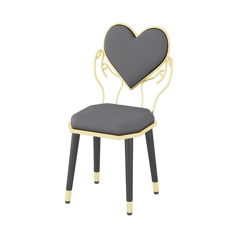 Nordic Design Fabric Dining Side Chairs Open Back Side Chair for Home Grey 1 Piece Clearhalo ' kitchen&dining_furn' 'Dining Chairs' 'Dining Tables & Seating' 'dining_chair' 'furn' 'furn_dining_chair' 'Furniture' 'furniture_dining_chair' 'Kitchen & Dining Furniture' 'kitchen' 4557580